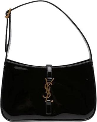 Saint Laurent Pre-owned Mini Le 5 a 7 - Dames - Vintage Schoudertas - Zwart - ONE Size - Leer - Vintage
