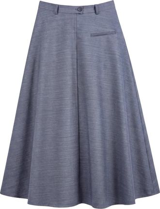 Tela Midi Rokken - Dames - Midirokken - Grijs - M - Rokken