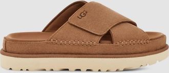 UGG Womens Goldenstar Cross Slide In Chestnut