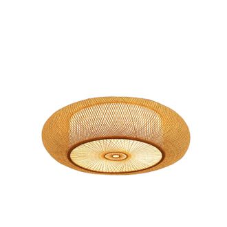 OEM L&aacute;mpara Colgante De Bamb&uacute; Hecha A Mano, Luz Suave, 50 Cm De Largo, Bombilla No Incluida (e27)