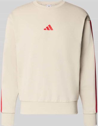 adidas Sweatshirt mit Label-Stitching in Beige, Gr&ouml;&szlig;e XXL
