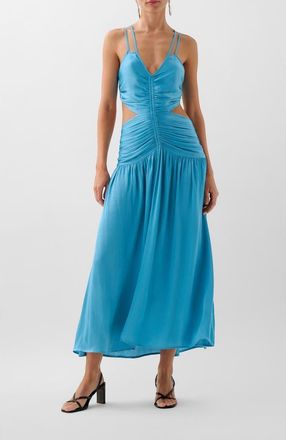 Scalpers Slip Wow Back Dress in Blue at Nordstrom, Size Medium Eu