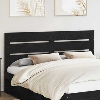 vidaXL vidaXL Testiera Rovere Nero 160 cm Legno multistrato