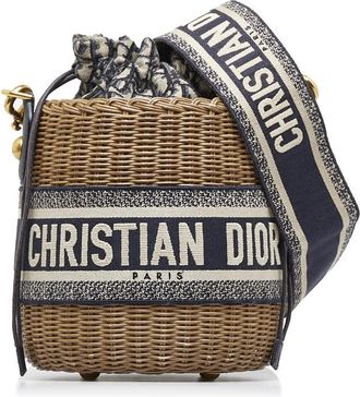 Dior Pre-owned Dior Oblique Wicker Bucket Bag Unisex MA 0231