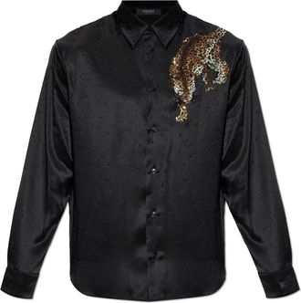 Versace Hombre, Camisas, Negro, Talla: M
