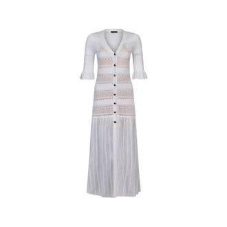 Liu Jo Knitted Dresses, female, White, Size: XS Long knit dress