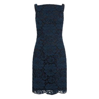 Patou Short Dresses, female, Blue, Size: XS Floral-lace Mini Dress