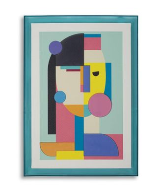 Mauro Ferretti L&aacute;mina Sobre Lienzo Picassy Con Marco -b- Cm 50x3,3x70