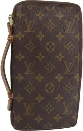 Louis Vuitton Pre-owned Canvas Clutch - Dames - Vintage Clutch - Bruin - ONE Size - Vintage