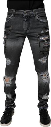 Dolce & Gabbana Skinny Denim Jeans - Heren - Slim Fit Jeans - Grijs - M - Denim - Jeans