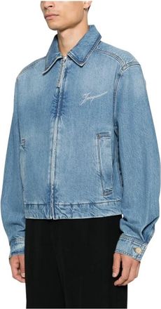 Jacquemus Denim Point-Collar Jacket - Heren - Spijkerjassen - Blauw - L - Denim - Jassen