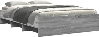 vidaXL Vidaxl - Estructura de cama madera de ingeniería gris Sonoma 120x190 cm