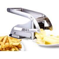 OEM Cortador Manual De Patatas Fritas Con Dos Cuchillas Afiladas De Acero Inoxidable, Equipado Con Una Base De Succi&oacute;n Segura, Cortador De Patatas Fritas 