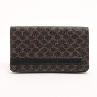 Celine Macadam Brown Long Wallet (Bi-Fold) (Pre-Owned)