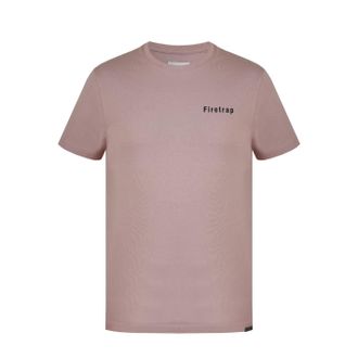 Firetrap Katoenen heren-T-shirt (Stoffige roos)