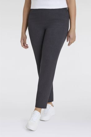 KjBrand Schlupfhose KJBRAND Schlupfhose Susie in Bi-Stretch, Kammgarnoptik, Damen, Gr. 42, N-Gr, grau (anthrazit), Web, Obermaterial: 63% Polyester, 35% Visko