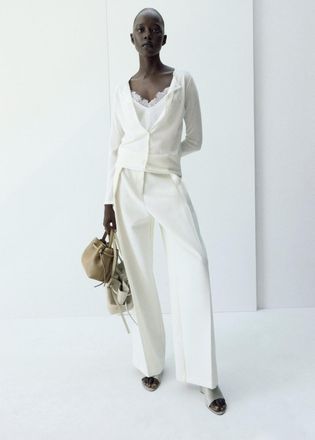 Mango Cardigan maglia bottoni grezzo - Donna - XS - MANGO