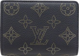 Louis Vuitton Black Noir Mahina Leather Wallet (Bi-Fold) (Pre-Owned)