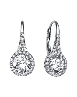 Genevive Silver Cz Earrings