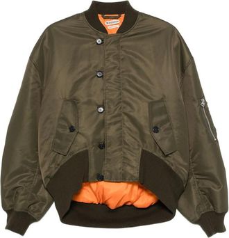 J.W.Anderson Oversized Tipped-hem Bomber Jacket In Military Green