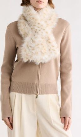 La Fiorentina Faux Fur Scarf in Beige at Nordstrom Rack