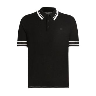 Dolce & Gabbana Polo Shirts, male, Black, Size: 3XL Casual Polo Shirt in Blue