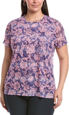 Johnny Was Plus Eleanor Mesh Top