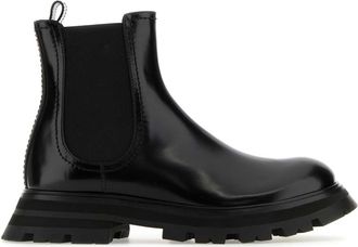 Alexander McQueen Alexander Mcqueen Black Leather Ankle Boots