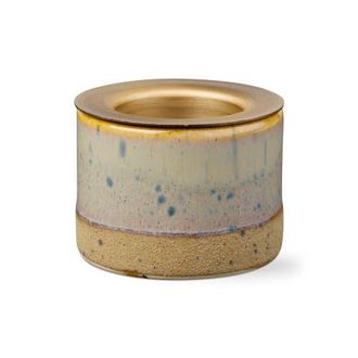 Tag Glazed Stoneware Taper Tealight in Brown at Nordstrom