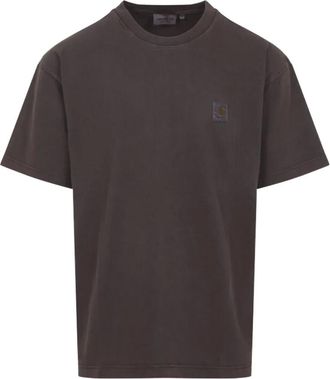 Carhartt Work in Progress Vista logo-patch T-Shirt - men - Cotton - M - Brown