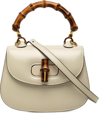 Gucci Pre-owned Gucci Mini Calfskin 1947 Bamboo Top Handle Bag Ladies ZSNRGUU8E0SRMZS1