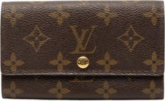 Louis Vuitton Monogram Brown Pvc Leather Wallet (Bi-Fold) (Pre-Owned)
