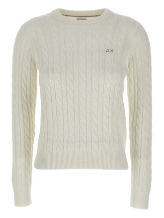 Sun 68 cable-knit sweater - Light and natural