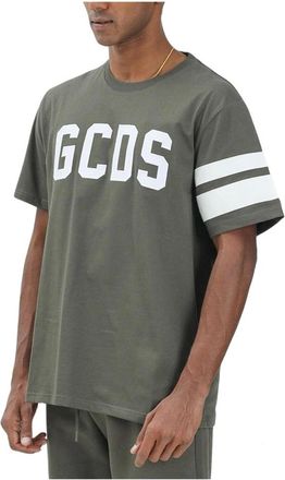 GCDS Gcds, Tops, Heren, Groen, S, Katoen, T-shirt