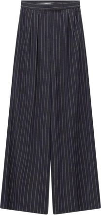 Max Mara Broeken, Dames, Blauw, XL, Wijde broek