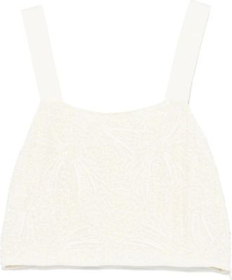 Antik Batik Mahata Top - Dames - Tops zonder mouwen - Beige - XS - Tops