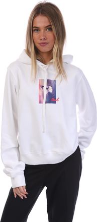 Diesel Womens F-Reggy Hooded Sweatshirt in White Cotton - Size X-Small