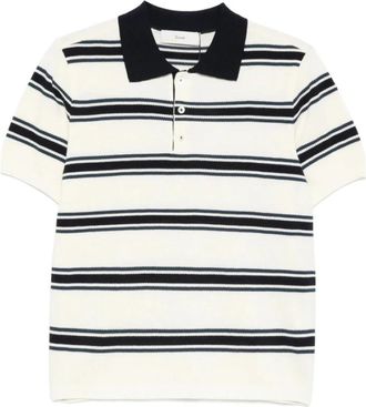 Dunst Gestreept Polo Knit - Dames - Polos - Veelkleurig - S - Katoen - Tops