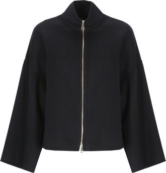 Fabiana Filippi Blue Virgin Wool Zip Jacket