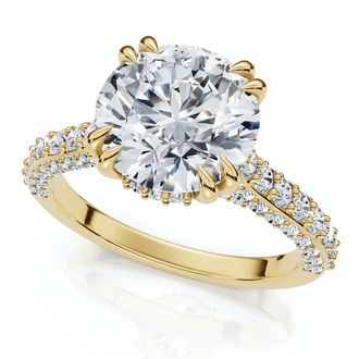 Pompeii3 Certified 2 3/4Ct Diamond Engagement Ring 14k Gold Lab Grown