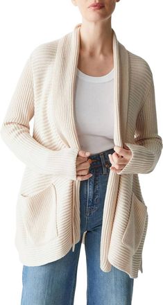 Michael Stars Vonn Open Cardigan In Cement