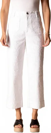 Habitat Etched Floral Jean In White