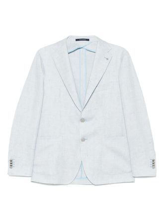 Tagliatore single-breasted blazer - men - Cupro/Cotton/Linen/Flax - 52 - Blue