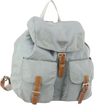 Prada Pre-owned Backpacks, female, Blue, Size: ONE SIZE Pre-owned Vintage Backpack