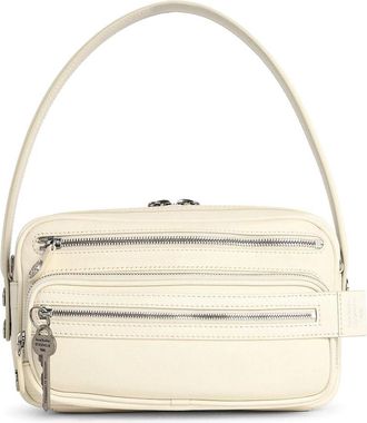 Acne Studios Camero Party White Leather Shoulder Bag