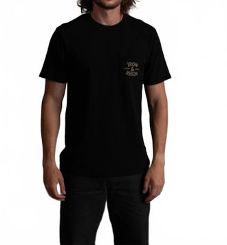 Iron And Resin Run For Fun Pocket Tee In Black