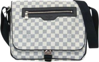 Louis Vuitton Pre-owned Cross Body Bags, male, White, Size: ONE SIZE Pre-owned Damier Coast Matchpoint Messenger