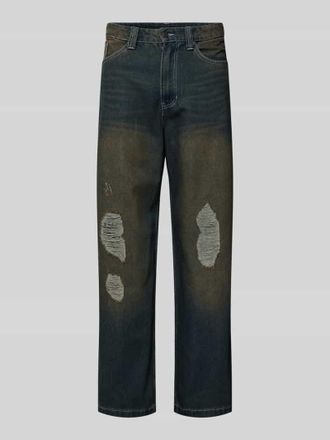 Karl Kani Relaxed Baggy Fit Jeans im Destroyed-Look Modell Distress in Jeansblau, Gr&ouml;&szlig;e 28