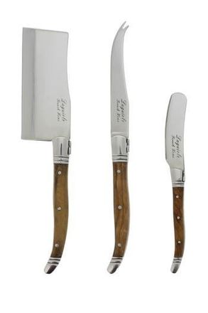 French Home 3-Piece Laguiole Connoisseur Olive Wood Cheese Set at Nordstrom Rack