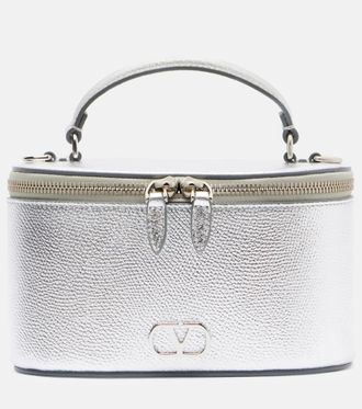 Valentino Garavani VLogo Mini metallic leather vanity bag
